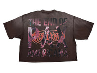 WELCOME CROPPED SHIRT RARE PEACE DK.BROWN RT5040