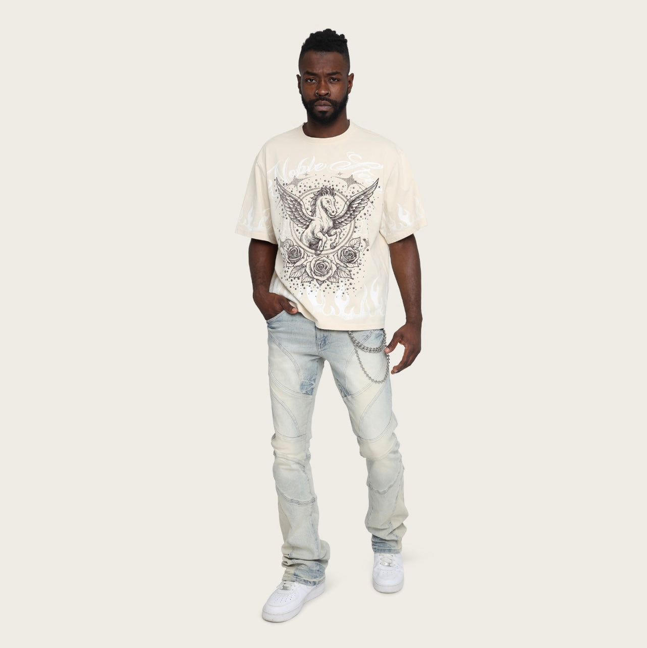 Noble Steed T-Shirt KT26S488 Ecru