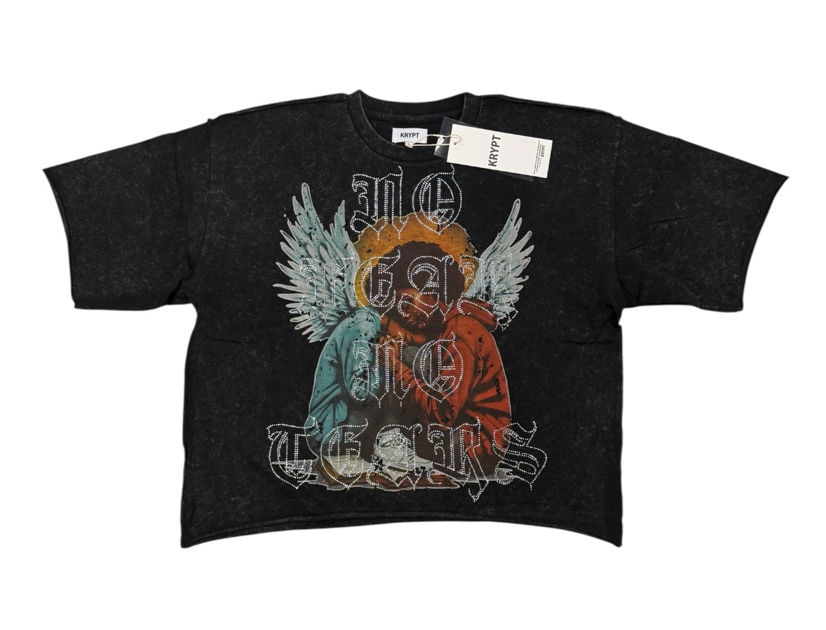 NO FEAR NO TEARS CROPPED BLACK KR601