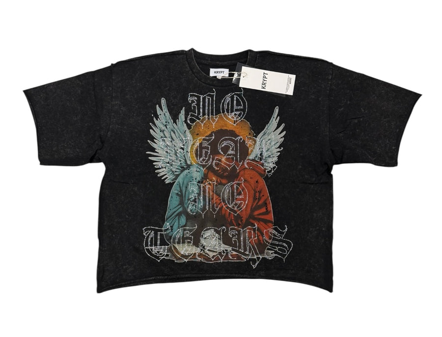 NO FEAR NO TEARS CROPPED BLACK KR601