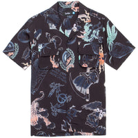 HEAVEN CAN WAIT VACA SS WOVEN SHIRT washed black