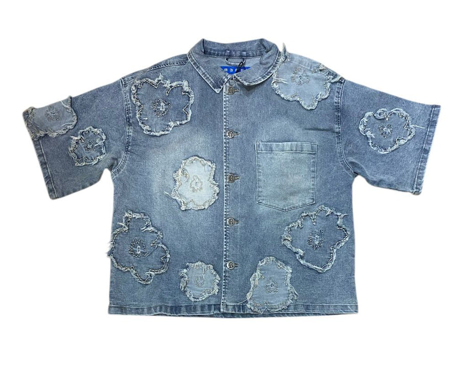 Rebel Denim button up  medium blue 651-721