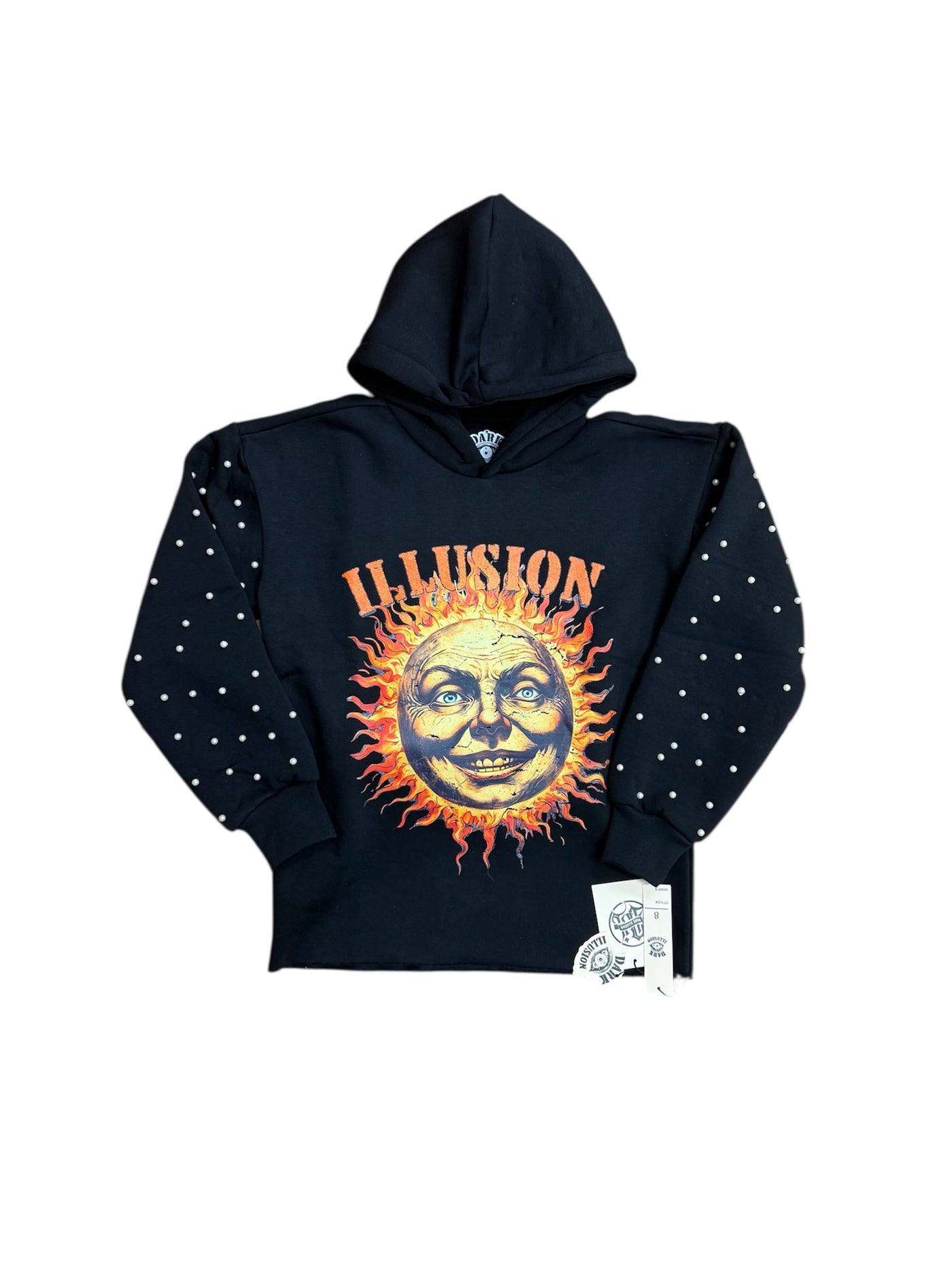 Grinning colossal sun hoodie kids