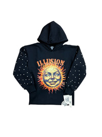 Grinning colossal sun hoodie kids