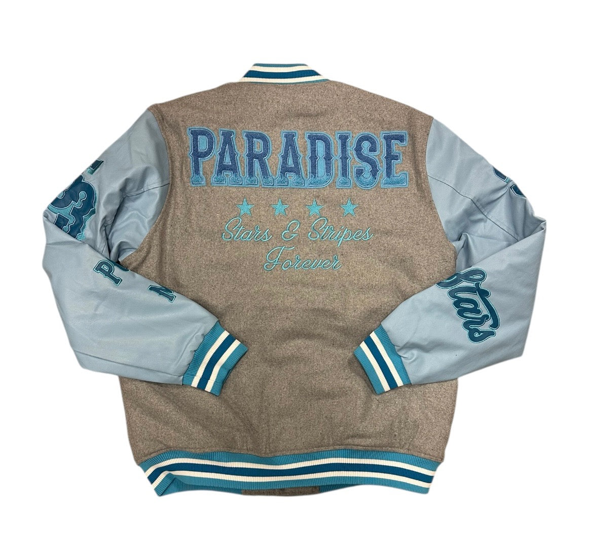 PARADISE REBEL MIND VARSITY JACKET GREY 142-515