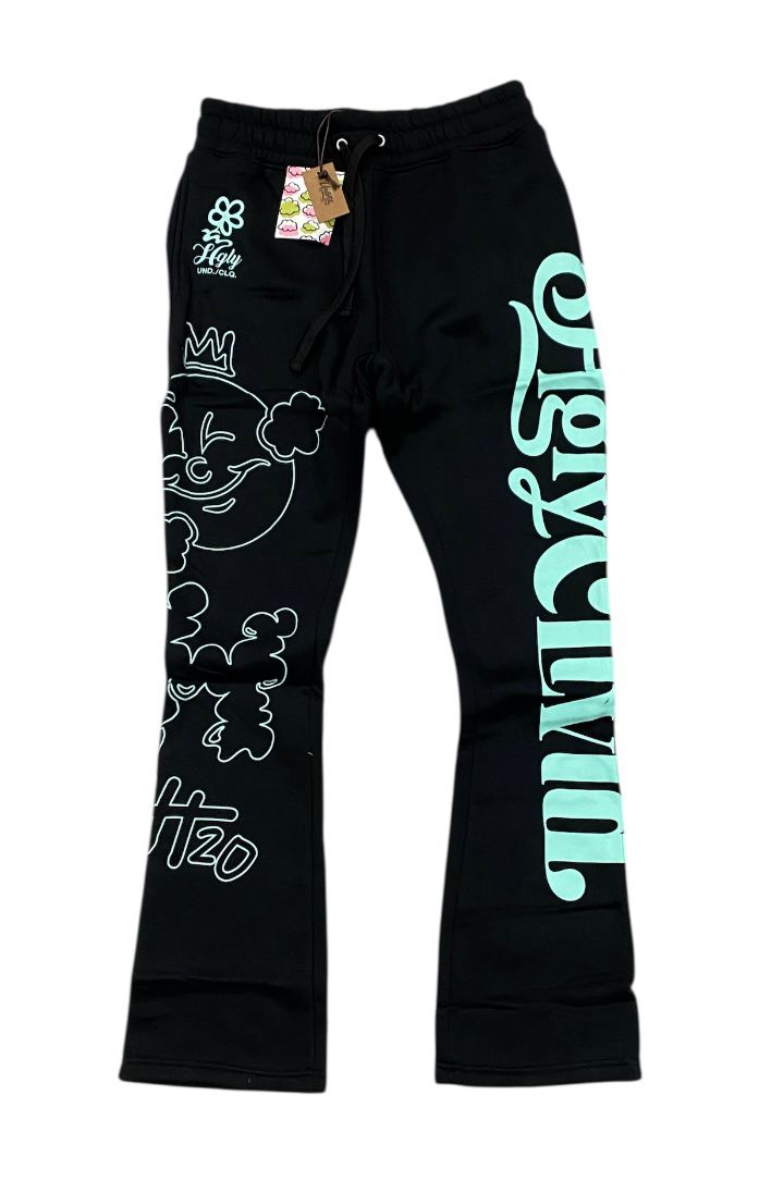 SWEATPANTS UNDRTD UF5206 BLACL/BLUE