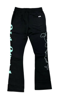SWEATPANTS UNDRTD UF5206 BLACL/BLUE