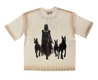 Dog Chain cropped shirt OFF WHITE