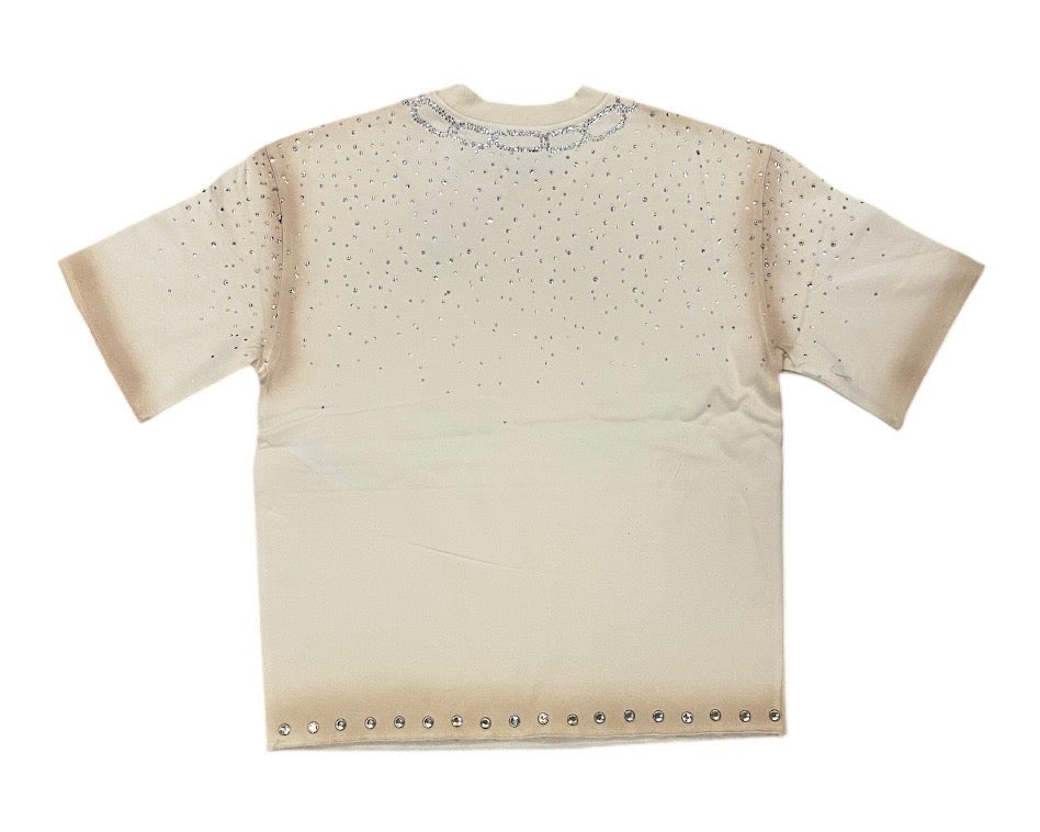 Dog Chain cropped shirt OFF WHITE