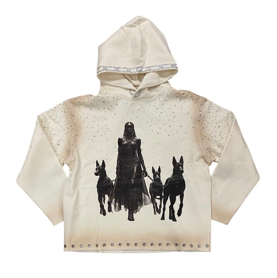 DOG CHAIN HOODIE OFF WHITE DM5227K