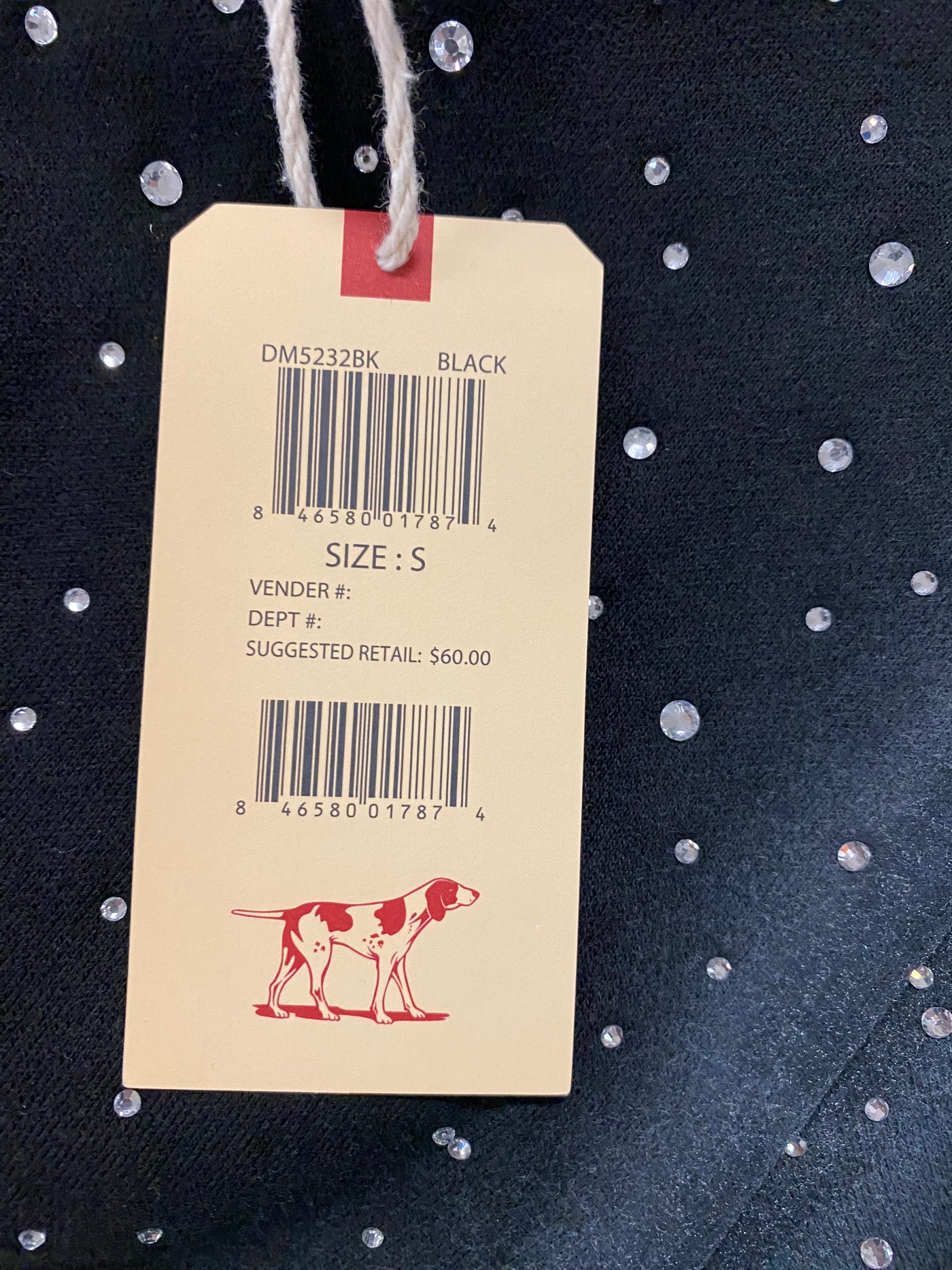 Dog Chain cropped shirt BLACK DM5232BK