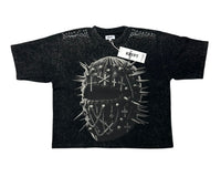 KRYPT Cropped Mask Shirt Black - Urban Streetwear Crop Top KR604