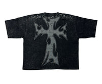 KRYPT Cropped Mask Shirt Black - Urban Streetwear Crop Top KR604