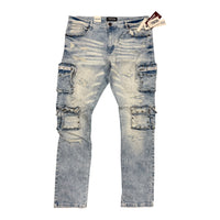 Ice blue cargo denim jeans FOCUS 2401