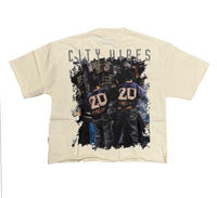 "VIBE" Cropped T-Shirt Off White T1354