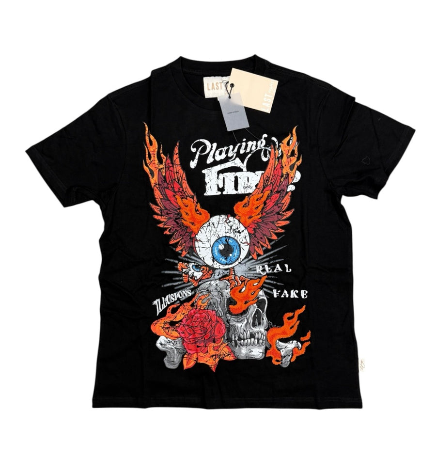"PLAYING FIRE" T-Shirt Black LP298
