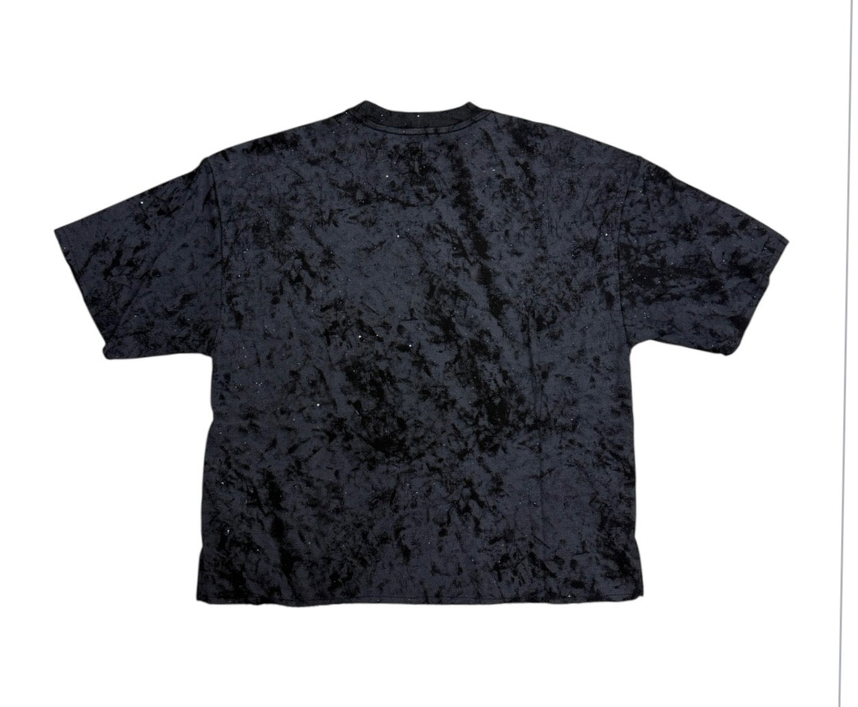 "LOVE" Cropped T-Shirt Washed Black T1337