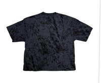 "LOVE" Cropped T-Shirt Washed Black T1337