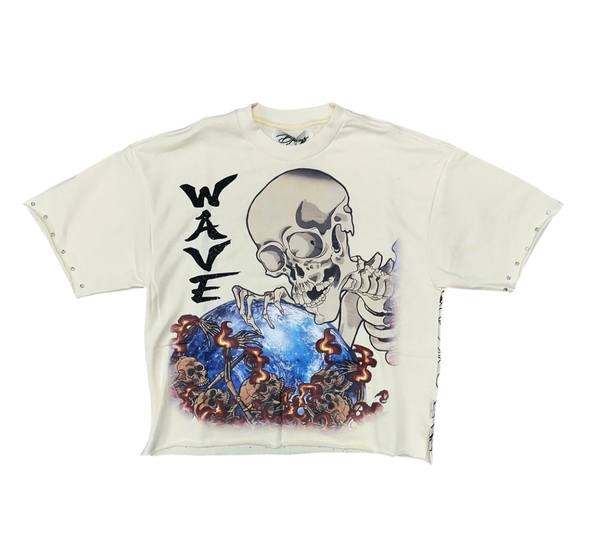 "WAVE" F-TERRY CROPPED TEE