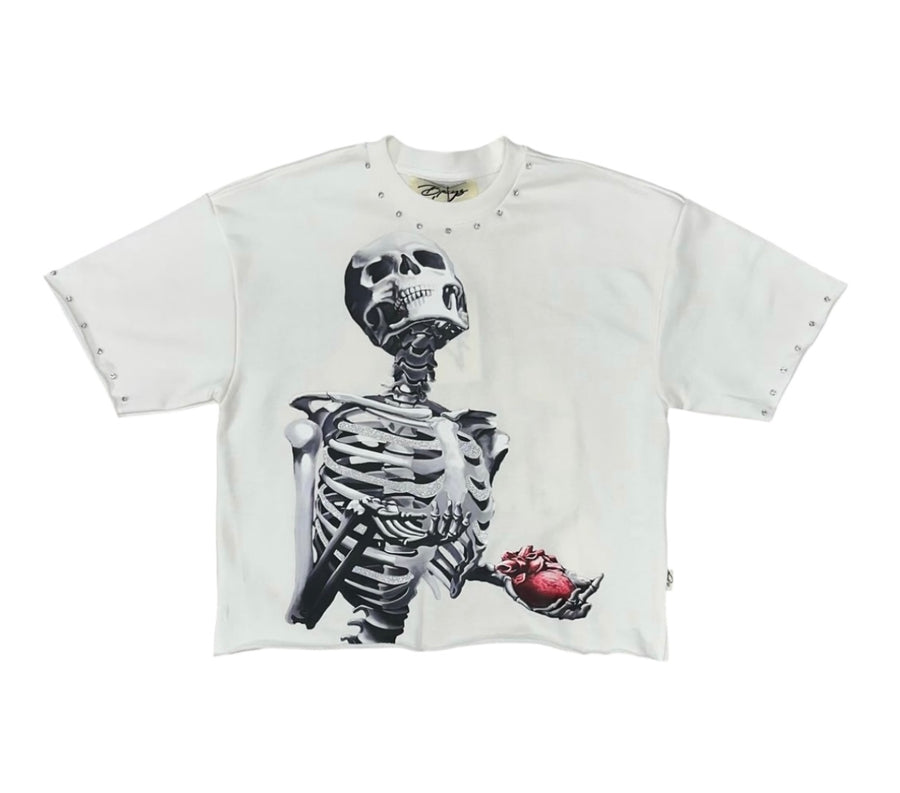 BURN" F-TERRY CROPPED TEE T1290