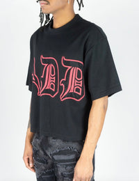 ADDICT CROPPED TEE 751-132 black
