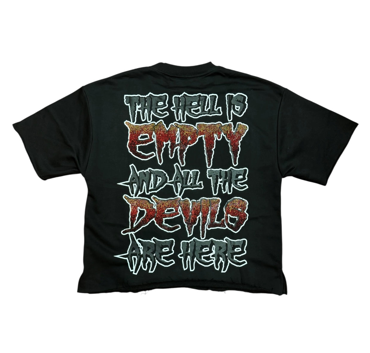 Exorcist crop shirt T1357 Black