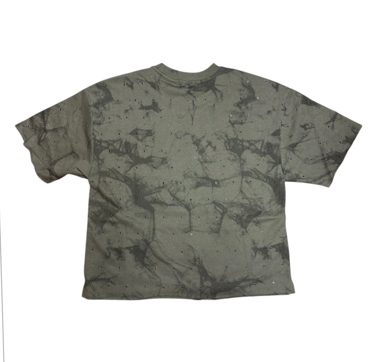 "ESCAPE" Cropped T-Shirt Washed Grey T1410
