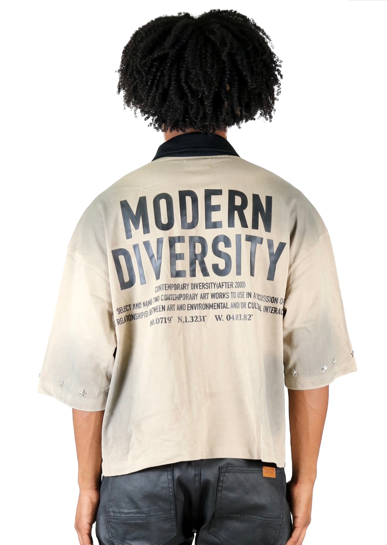 FIESTA Men's S/N Jersey 3/4 Sleeve Crop Top Polo