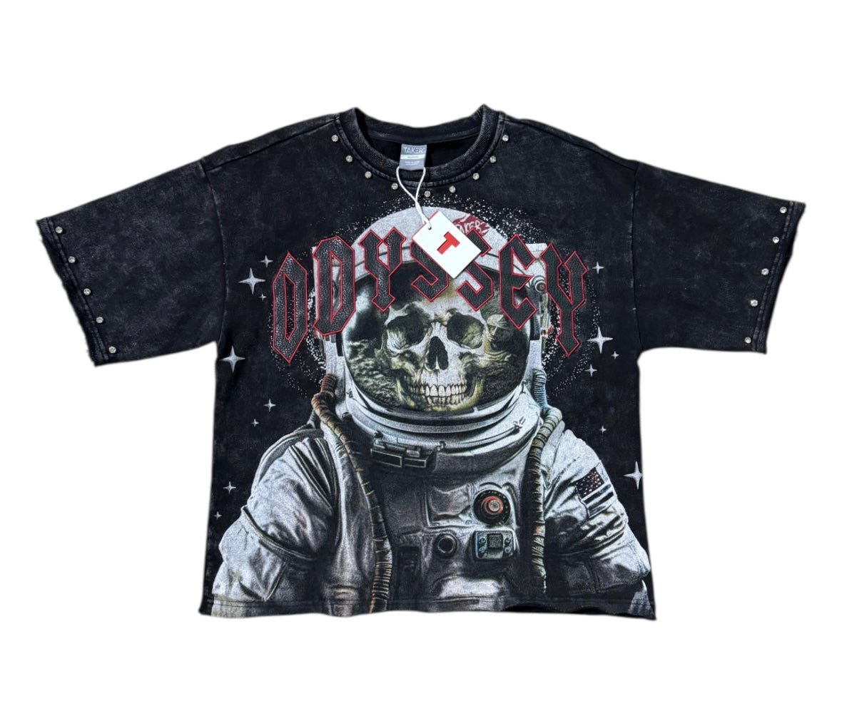 ODYSSEY cropped shirt black T5202