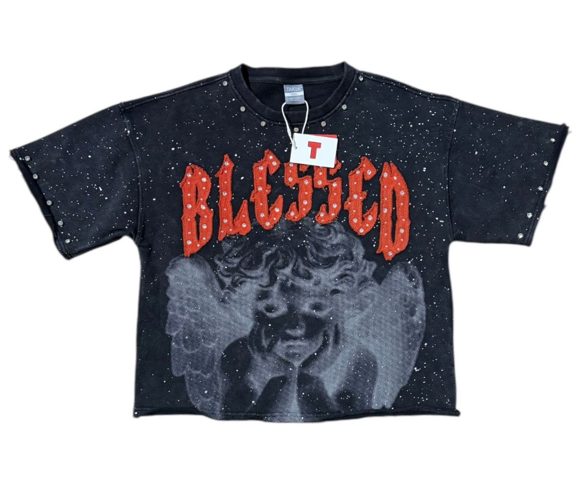 Blessed cropped shirt T5209