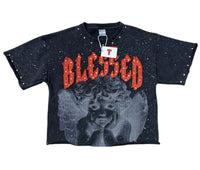Blessed cropped shirt T5209