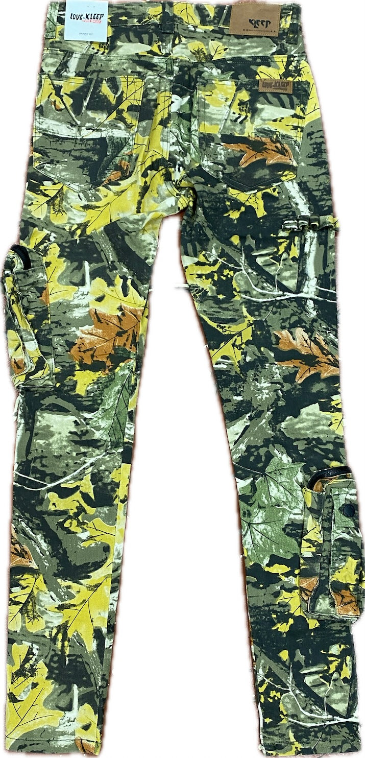 Men’s Kleep Kanta Yellow Camo Cargo Jeans