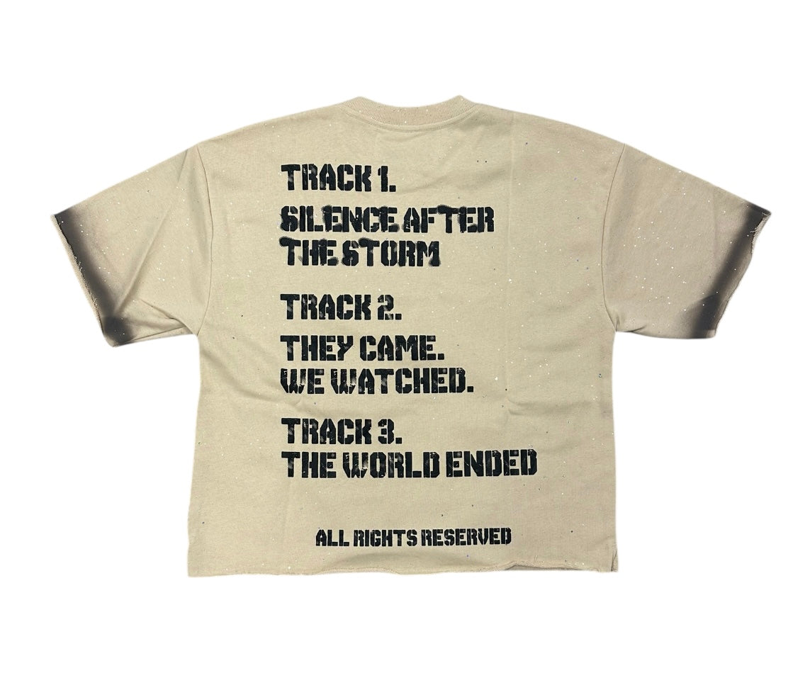 Dooms Day cropped shirt Beige T1455