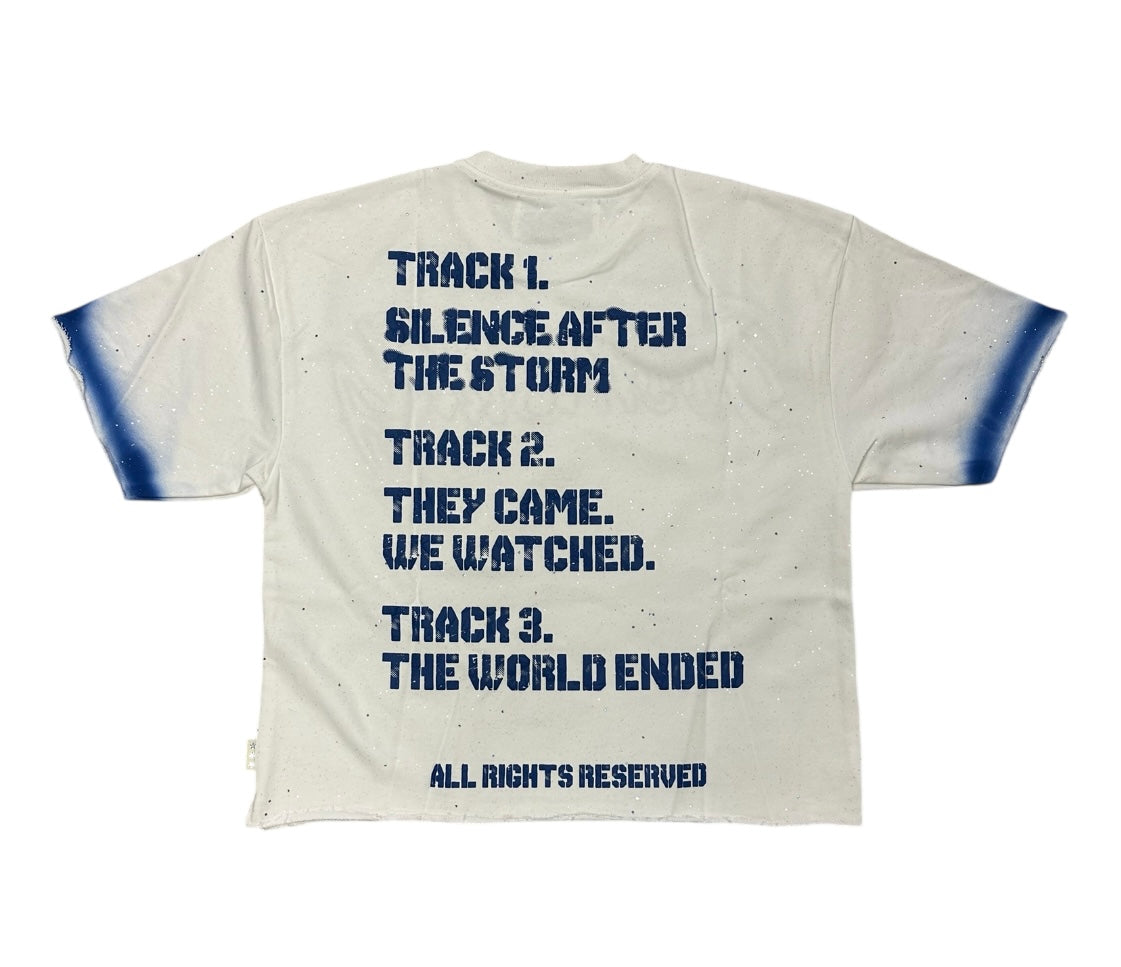Dooms Day cropped shirt White  T1455