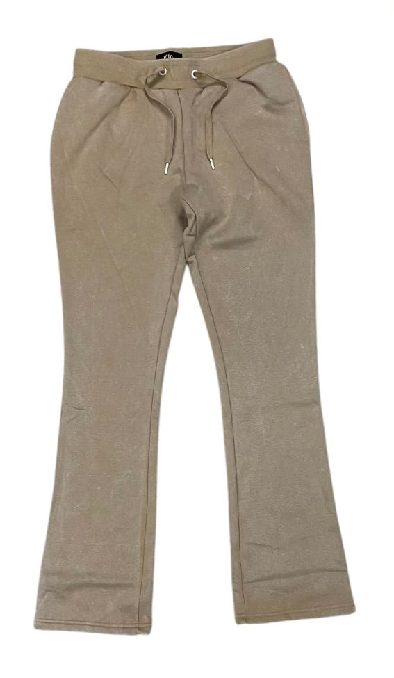 Undrtd Taupe Plain Sweat Stacks Pants