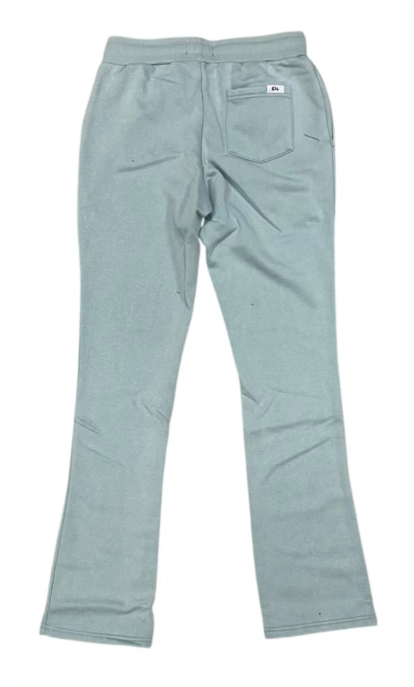 Undrtd Cloud Blue Plain Sweat Stacks Pants