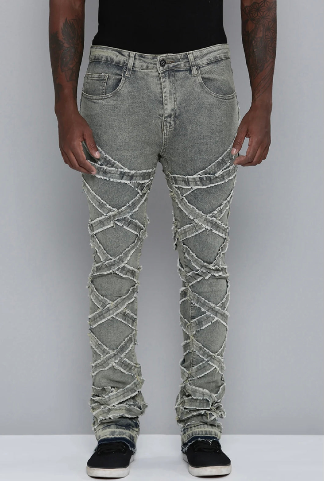 MEN'S STACKED FIT ANTIQUE BLEACH