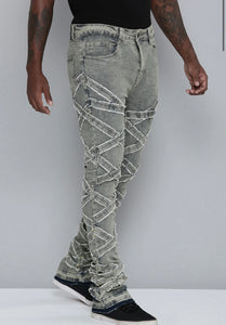 MEN'S STACKED FIT ANTIQUE BLEACH