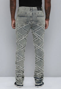 MEN'S STACKED FIT ANTIQUE BLEACH