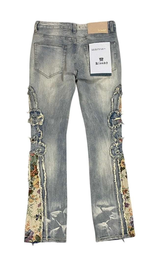 Kloud9 Stacked Floral Jeans