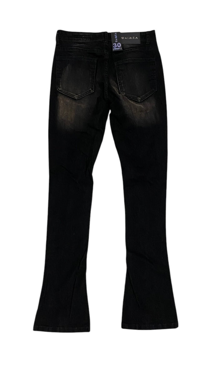 Stacked Fit Black Jeans
