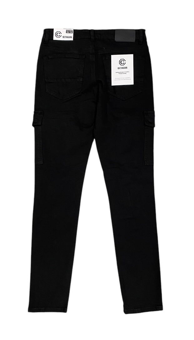 Cargo Jet Black Jeans