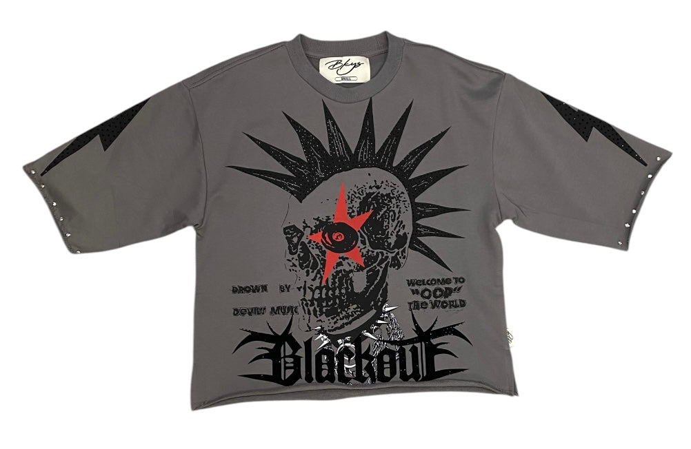 Blackout Cropped T-Shirt T1118A