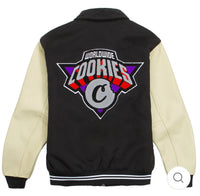 FULL CLIP MELTON WOOL VARSITY JACKET