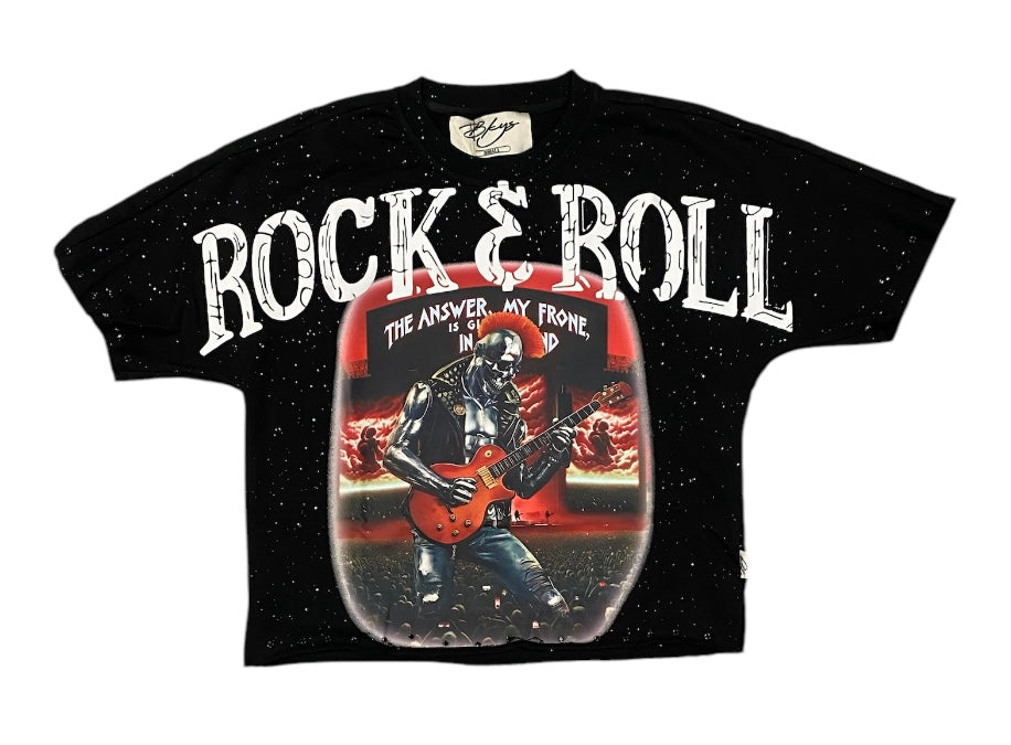 Rock & Roll Cropped T-Shirt