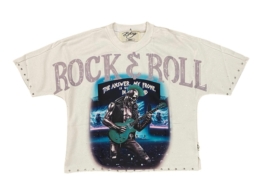 Rock & Roll Cropped T-Shirt