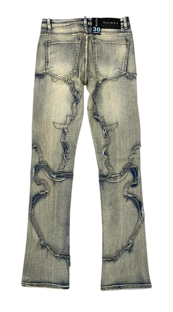 Stacked Fit Vintage Wash Jeans