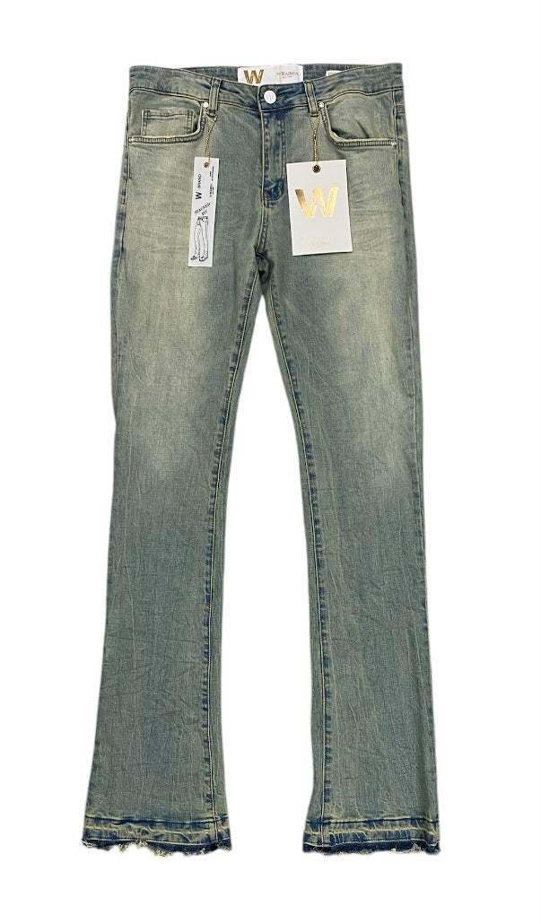 Stacked Fit Stone Wash Jeans