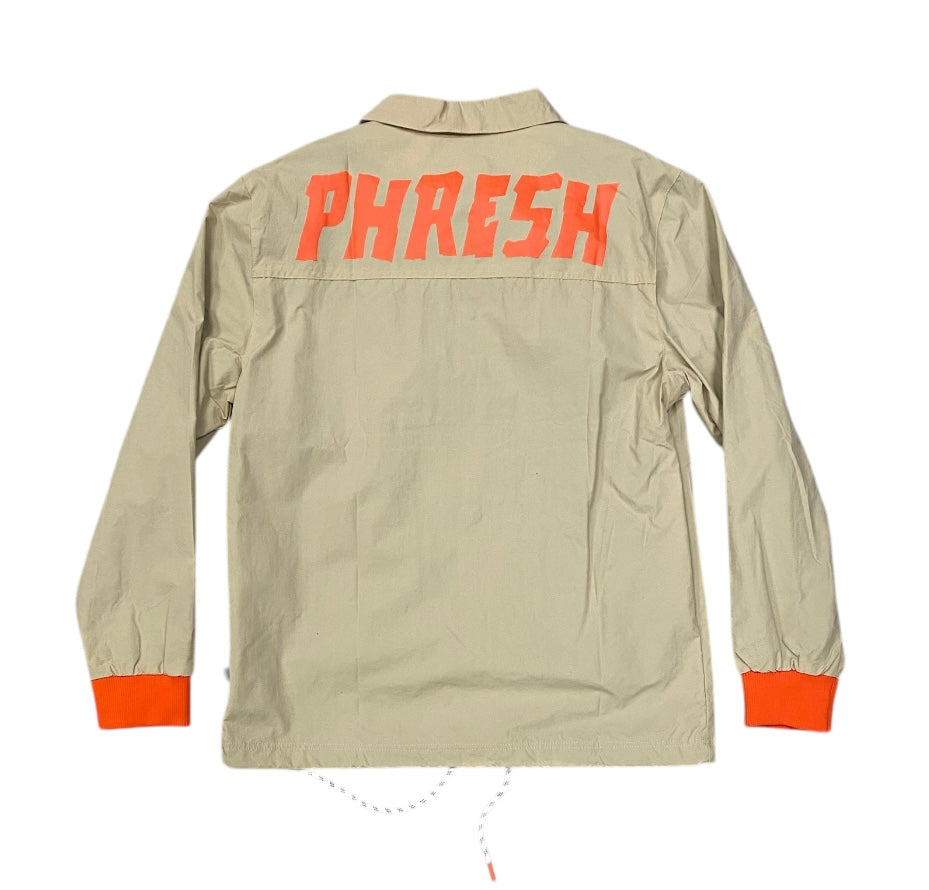 NUAL Men's premium crispy nylon long sleeve coach jacket’s
