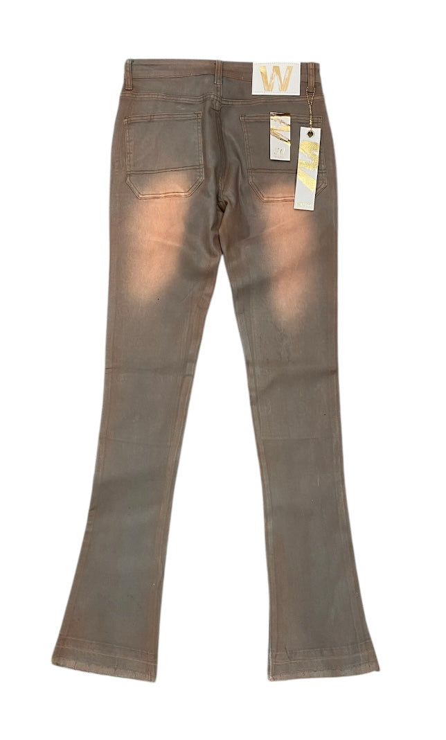 Stacked Fit Blue Grey Wash Jeans